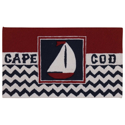 Tapis rouge / bleu Gytha