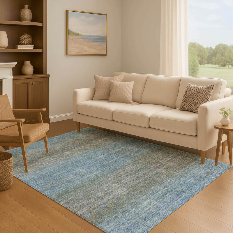 Premium Machine Washable Ariel Geometric Rug, Rectangle 10' x 14'