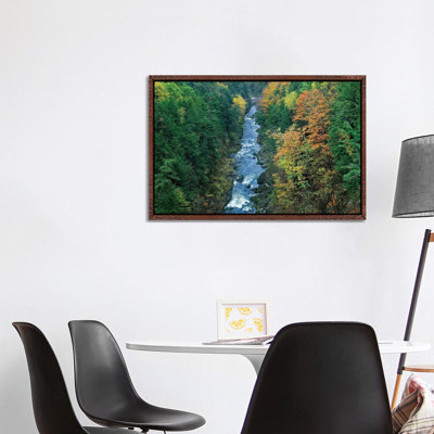 Ottauquechee River And Quechee Gorge, Vermont 1 Piece Wall Art on Canvas