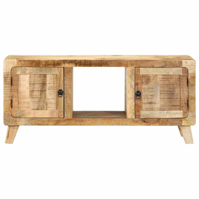  Meuble télé en bois de manguier brut, Brun