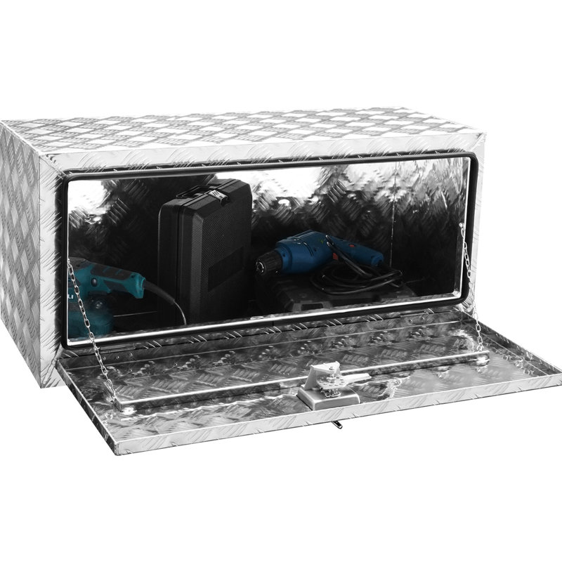 Boîte de rangement polyvalente de 36 po, 14 po et 16 po, fabriquée en aluminium, avec loquet à poignée en T, boîte à outils anti-égratignures pour camions et remorques, fabrication robuste, clés de verrouillage, imperméable avec joint étanche