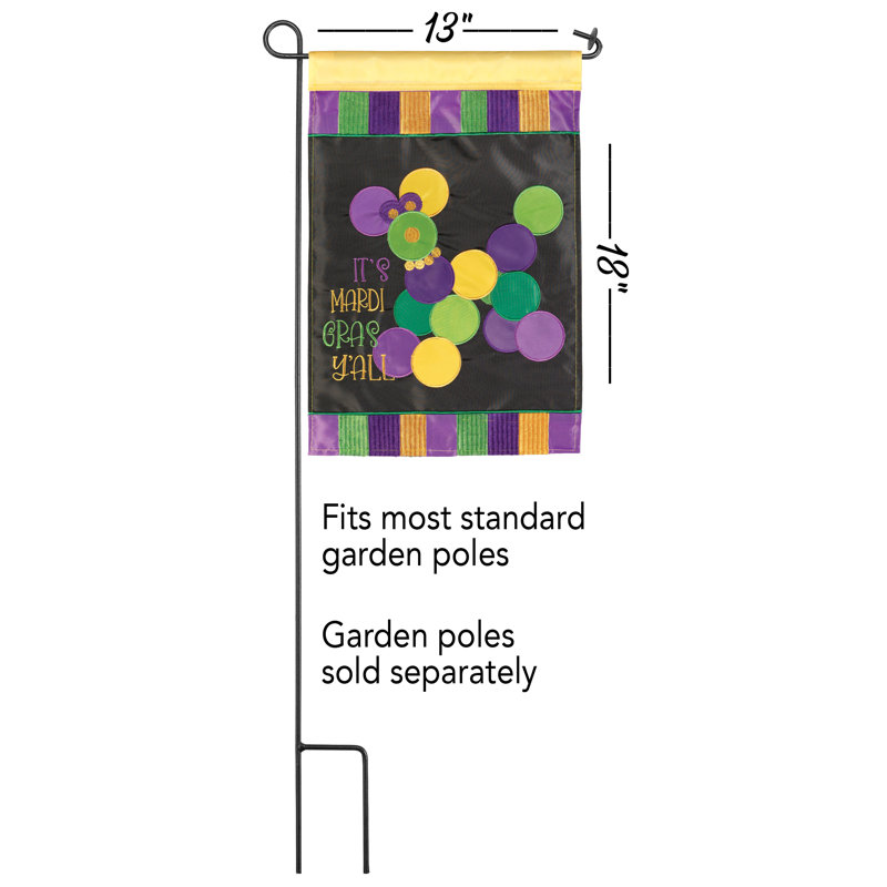 Drapeau de jardin en polyester Azor, H 18 po x l 13 po