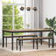 Metal Base Dining Table-1698938360-1698938365