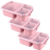Bolanger 3 Container Food Storage Set Prep & Savour Color: Pink