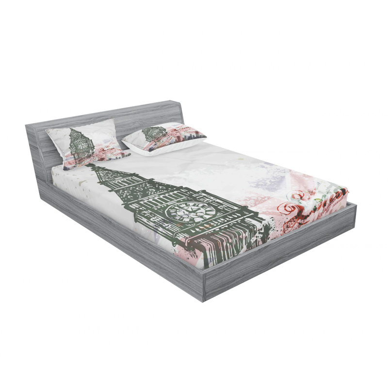 Microfiber Sheet Set, Queen Sheet Set with Fitted Sheet