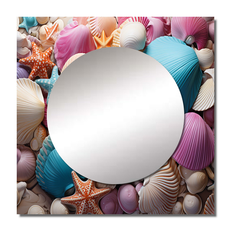 Moaaz - Nautical & Beach Square Mirror Wall Decor For Bedroom, 29" x 29"