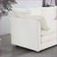 Canapés à siège simple pour salon, chambre, bureau à domicile | Chenille blanche neige | Bois massif | Comprend un coussin décoratif | Blanc | Chenille-564290512-564290516