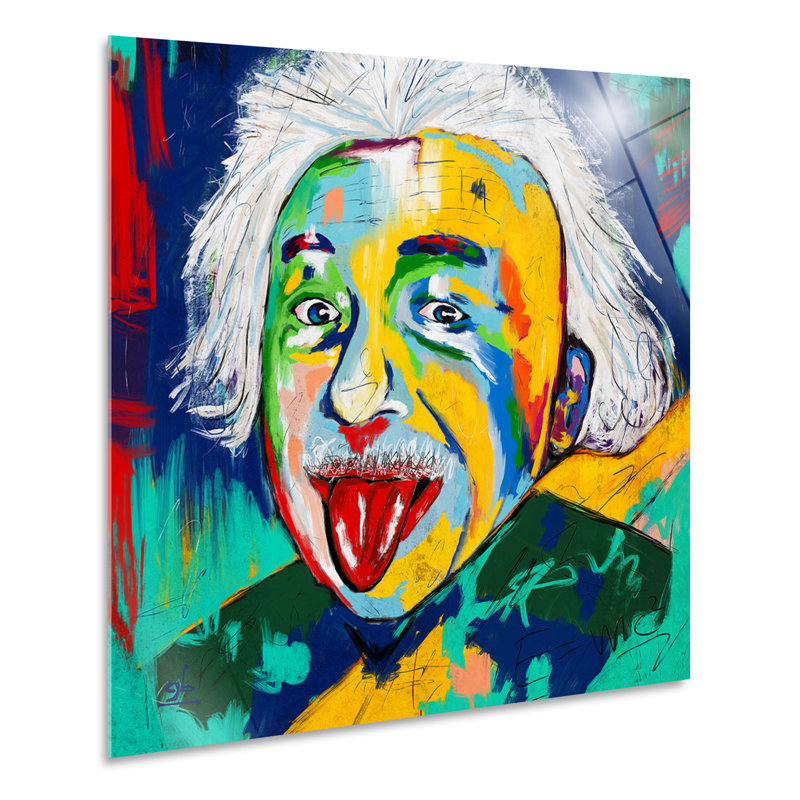 Einstein 1 Piece Painting on Glass, 65cm H x 65cm W