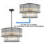 Plafonnier encastré cylindrique moderne à 21 niveaux de 21 po de large moderne et glam 21 pouces pour salon / salle à manger