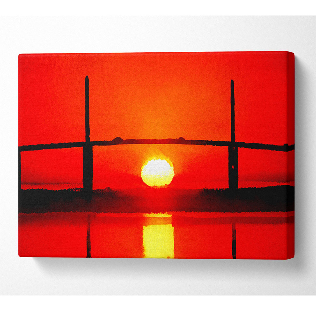 Brücke bei Sonnenuntergang - Druck