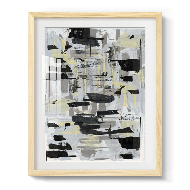 «Tiles & Texture Abstract Angles III», reproduction encadrée, H 25,5 po x l 17,5 po, Naturel