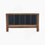 Cadre de lit grand en bois de pin de qualité supérieure, cadre de lit grand avec tête de lit inclus, lit Mid Century Modern, couleur noyer et vert-1731413214-1731413215