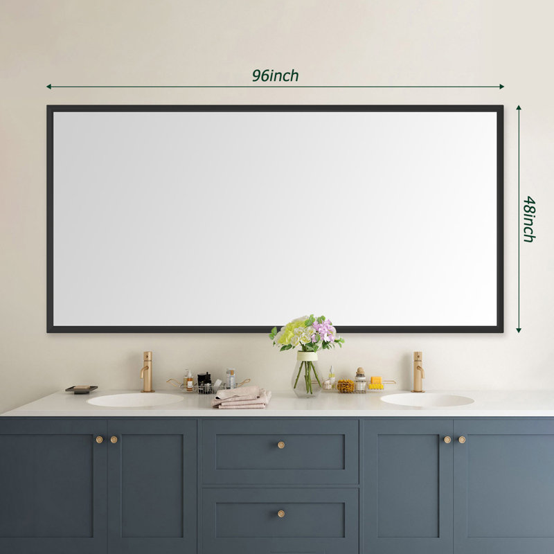 Aluminum Rectangle Wall Mirror, 48'' x 96''