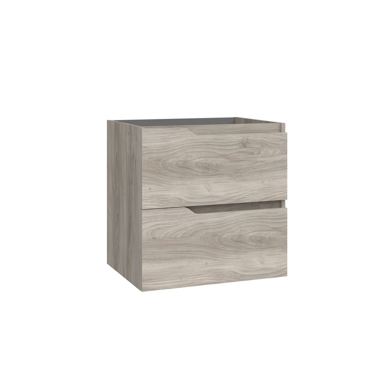 Menta 23.2" Wall Mounted Single Bathroom Vanity Base Only, Gray Pine