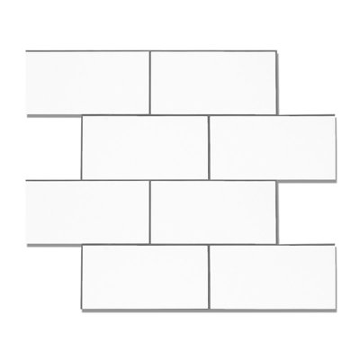 Standalone product 3 in. W x 6 in. L Fireplace Surround Peel and Stick Subway Tile