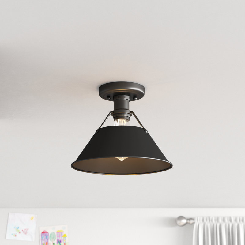 Weatherford Flush Mount, Matte Black, Matte Black