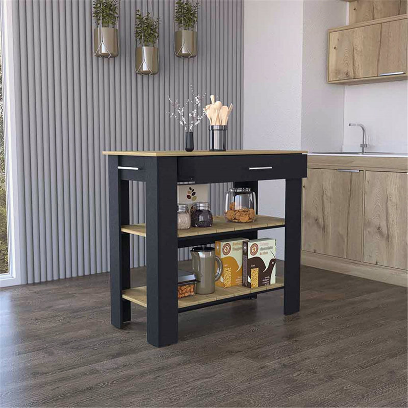 Îlot de cuisine polyvalent avec rangement abondant et fabrication robuste