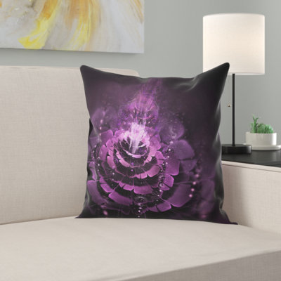 Oreiller De Fleur De Fractale Abstract