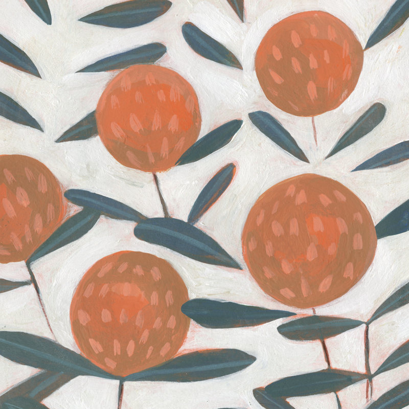 Red Clover II by Emma Scarvey - Wrapped Canvas Painting, 30cm H x 30cm W