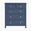 Commode de style Mid-Century moderne en bois de 52 po avec 6 tiroirs en queue d'aronde, glissières à roulement à billes et découpes rainurées intégrées Simba