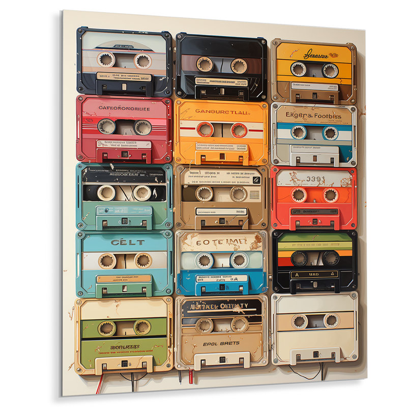 Popart Cassette Tapes, H 20 po x l 12 po x P 1 po