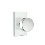 Passage Round Knob with Modern Rectangular Rose