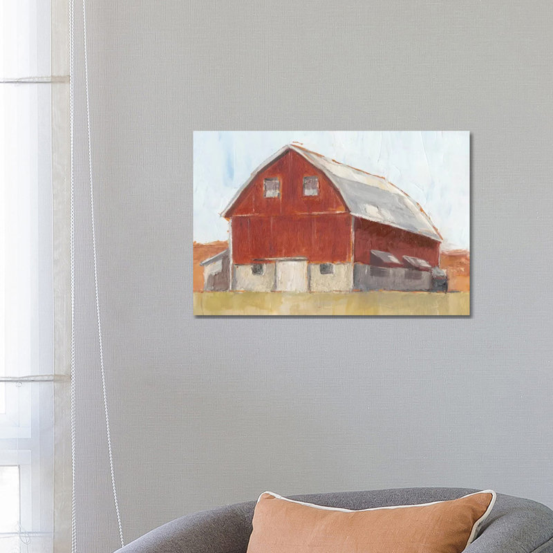 Rustic Red Barn II by Ethan Harper - Wrapped Canvas Gallery-Wrapped Canvas Giclée, 66.04 cm H x 45.72 cm W x 1.91 cm D