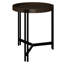 Table de bout ronde cacao foncé