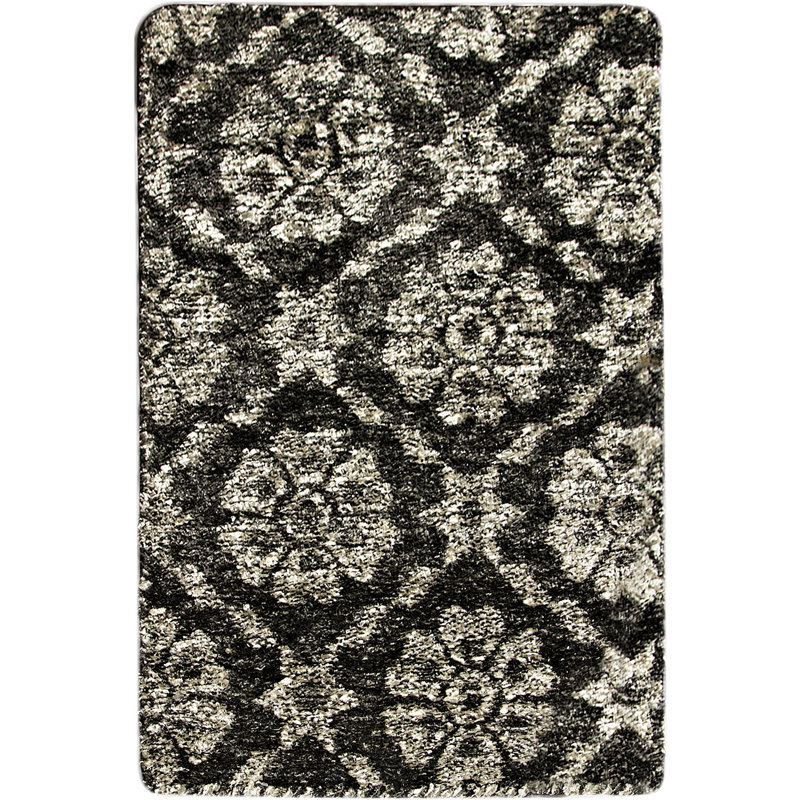 Rodrigo Hand-Looped Black Area Rug, Rectangle 2'11" x 5'3"
