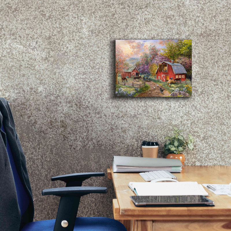 «Horse Farm Glen» par Nicky Boehme, art mural sur toile, L 12 po x H 16 po