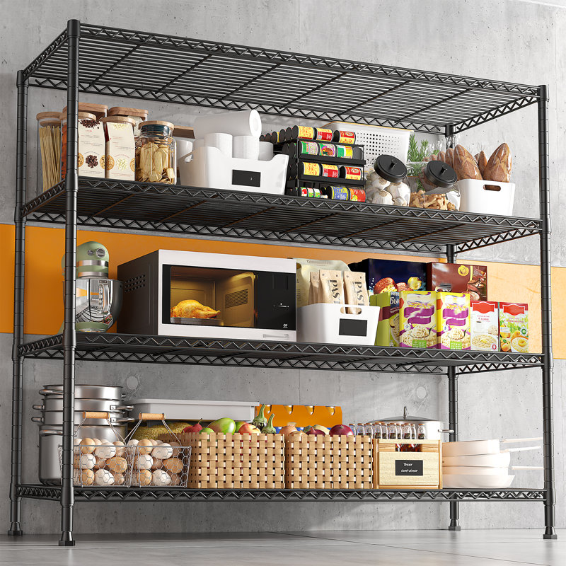 Étagère robuste à 5 niveaux avec tablettes réglables, support de rangement pour la maison, la cuisine, le bureau et le garage