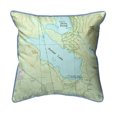 Housse et insert pour coussin intérieur / extérieur Sunset Lake NH