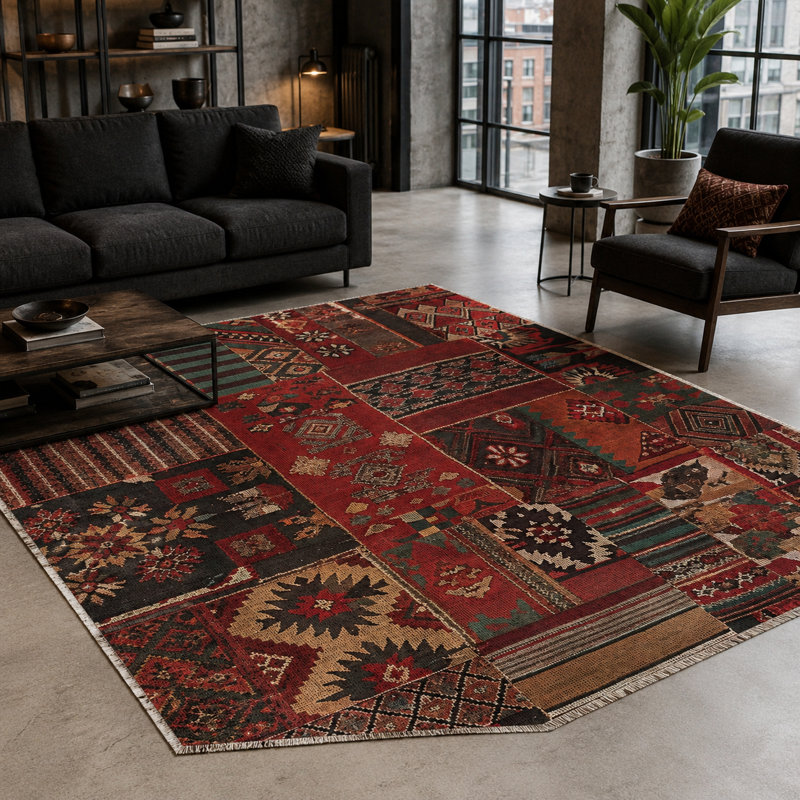 Oriental Cotton and Chenille Flatweave Area Rug, 80 x 150 cm