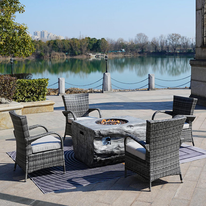4 - Person Patio Conversation Set with Cushions