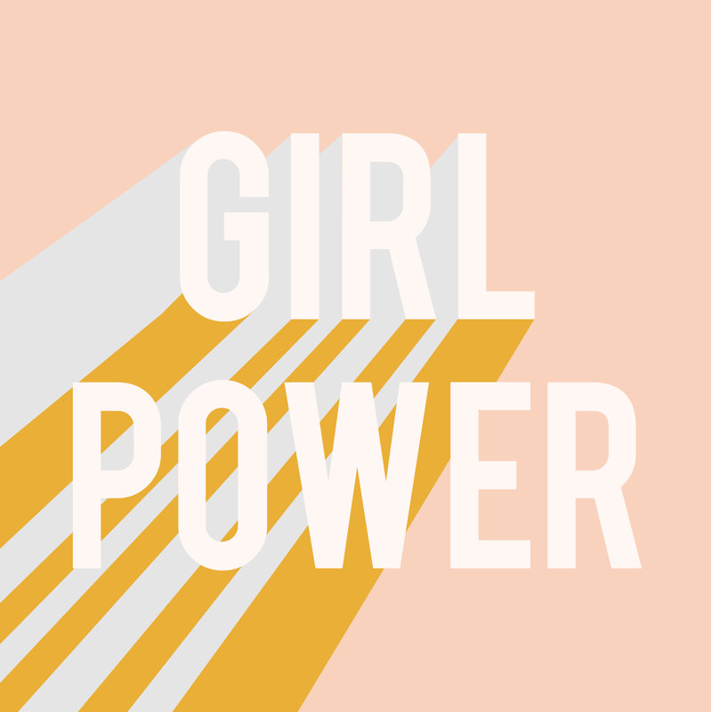 Girl Power - Wrapped Canvas Print, 122cm H x 122cm W x 3.8cm D