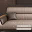Causeuse-coussin standard en cuir véritable kaki