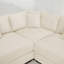Canapé modulaire surdimensionné surdimensionné en nuage, canapé modulaire convertible, accoudoirs très larges avec repose-pieds, tissu en velours côtelé de qualité supérieure, conception ergonomique, assemblage facile, pour le salon, crème