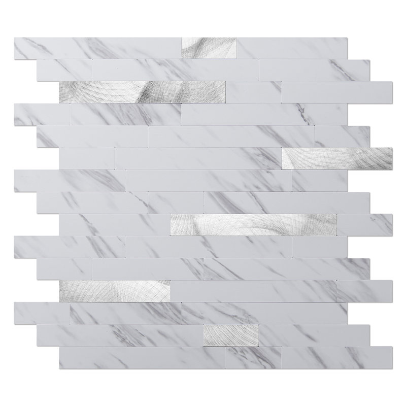 12'' W x 12'' L PVC Peel and Stick Subway Tile