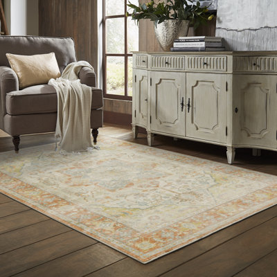 Tapis orange / beige Parcell