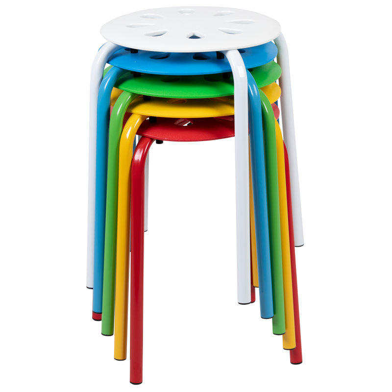 Steel Accent Stool, Muticolor