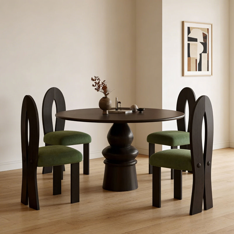 Bolick, Ensemble de cinq pièces : table, quatre chaises, H 29,5 po x l 43,3 po x P 43,3 po