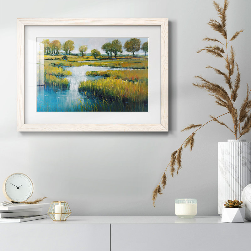 Marshland View III, reproduction d'art encadrée, Blanc, H 18 po x l 26 po x P 1,5 po