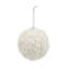 Ornement boule à volants crème de 4 po, boules suspendues décoratives pour décoration de fêtes, lot de 6