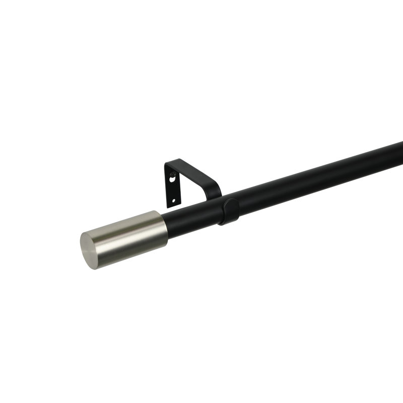 Tringle à rideau simple réglable en acier inoxydable Onyx, 36” – 66”