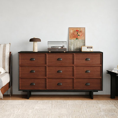 Modern 9 - Drawer Chest, Dual - Tone Design