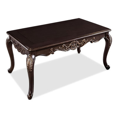 51.6" W Traditional Coffee Table, Dark Cherry