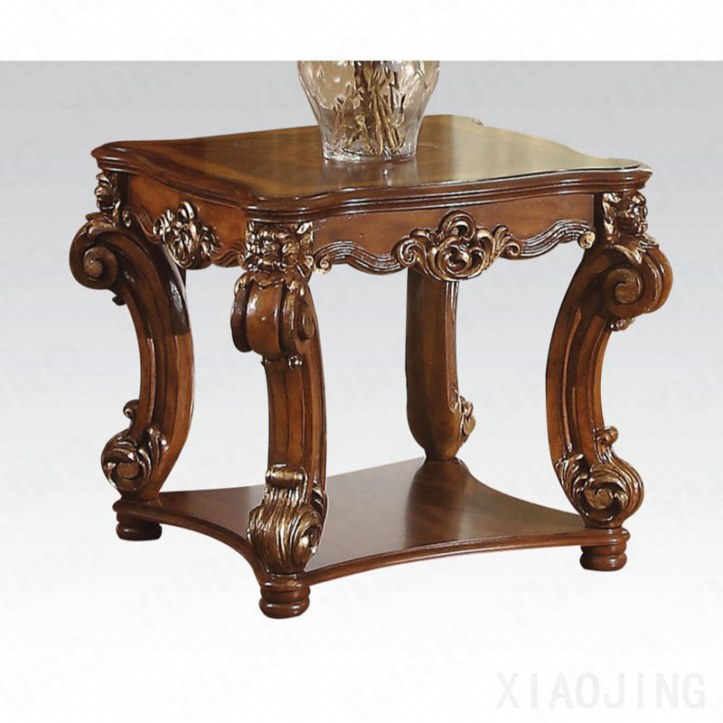 Cherry End Table With Bottom Shelf