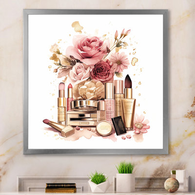 " Pink And Gold Cosmetics Boho Chic Beauty Make-Up "
