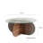 Modern Coffee Table with 100% Tempered Glass Top, Walnut Color, 29.5 x 13.8 x 29.5 inches | Sturdy 100% Melamine Coated Particle Board Frame, Thickness: 0.7 inches | Stylish & Functional for Living Room & Lounge Spaces-1465544130
