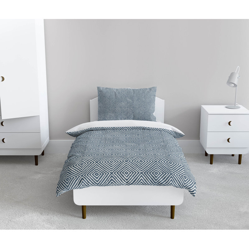 Ensemble d'édredon léger Ikat, Bleu